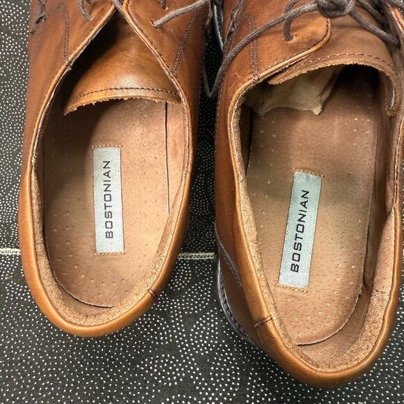 Bostonian Mens Leather Oxford Shoes Brown Size 12M - Picture 8 of 9